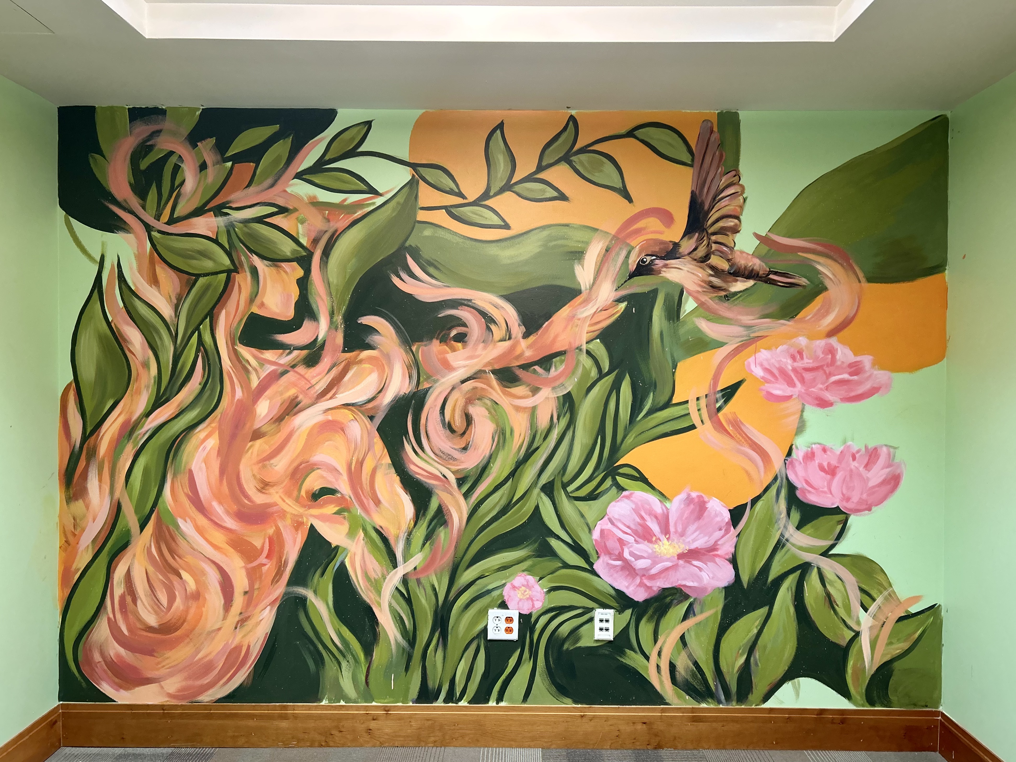 Hummingbird mural